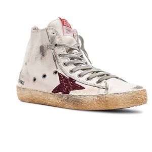 Golden Goose Francy with Red Glitter Star Size 38